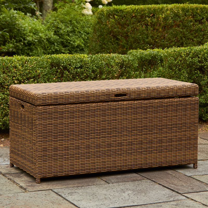 Lawson Wicker Deck Box & Reviews Birch Lane